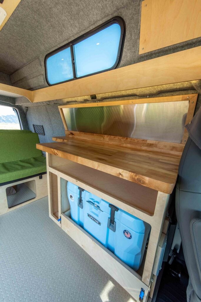 chevy van with bed in back